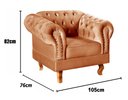 Ver imagem 3 de Poltrona Dom Pedro Chesterfield Retrô Decorativa Laranja Terracota