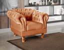 Ver imagem 1 de Poltrona Dom Pedro Chesterfield Retrô Decorativa Laranja Terracota