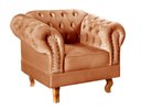 Ver imagem 2 de Poltrona Dom Pedro Chesterfield Retrô Decorativa Laranja Terracota