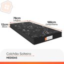 Ver imagem 3 de Colchão Solteiro Espuma D20 Liso Estampa Bambu 78x188x12cm