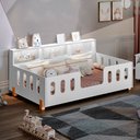 Ver imagem 3 de Cama de Criança Infantil de Criança Montessoriana Led Nina com Nicho Branca Incluso Lousa Mágica