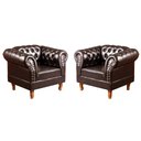 Ver imagem 1 de Conjunto 2 Poltronas Chesterfield Dom Pedro Decoração Sala Recepção Retrô