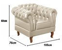 Ver imagem 3 de Conjunto 2 Poltronas Chesterfield Dom Pedro Decoração Sala Recepção Retrô Bege