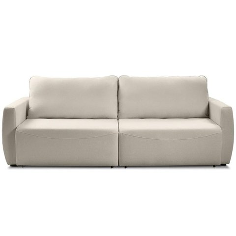 Sofá 3 Lugares Retrátil Reclinável para Sala de Estar 190cm Siloé K01 Veludo Bege - Lyam Decor