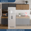 Ver imagem 5 de Cozinha Compacta Modulada 4 Portas 1 Gaveta Vittoria Marrom/Ipê Wood/Grafite