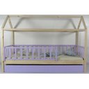 Ver imagem 1 de Bicama Infantil Solteiro Casinha Colorida Madeira Maciça Pinus Grade Vertical