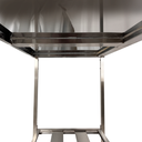 Ver imagem 5 de Mesa Aço Inox Profissional 100x60x90 Cm com Espelho e 1 Prateleira Fenestrada Nortinox