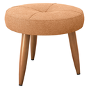 Ver imagem 1 de Puff Redondo para Sala Davi Boucle Mostarda