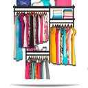 Ver imagem 1 de Roupeiro Aramado Quarto Pequeno Closet Feminino Solteiro 1,60m - Preto