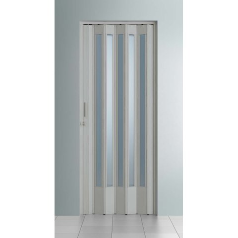 Porta Sanfonada de PVC 210x96cm Translucida Bcf Bege