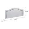 Cabeceira Queen Provençal Luxo Estofada 160x60 - Corino Branco - Tachas Fume - 1