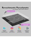 Ver imagem 2 de Painel Placa Para Parede E Piso Chão Autocolante Laminado Mármore Escuro 25x25cm