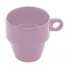 Xicara Café Chá Cerâmica Empilhavel Lilás 210ml Lyor Servir - 1