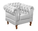 Ver imagem 2 de Conjunto 2 Poltronas Chesterfield Dom Pedro Decoração Sala Recepção Retrô Branco