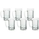 Ver imagem 1 de Jogo de Canecas de Chopp de Vidro 360ml 6 Peça - Seu Lar