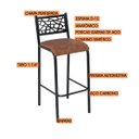 Ver imagem 6 de Conjunto Bistrô Dani 2 Banquetas e Mesa Tampo BP Redondo Preto/Fosco/Caramelo