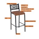 Ver imagem 4 de Conjunto Bistrô Dani 2 Banquetas e Mesa Tampo Bp Redondo