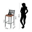 Ver imagem 6 de Conjunto Bistrô Dani 2 Banquetas e Mesa Tampo Bp Redondo