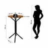 Conjunto Bistrô Dani 2 Banquetas e Mesa Tampo Bp Redondo - 5