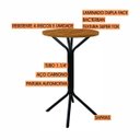 Ver imagem 5 de Conjunto Bistrô Dani 2 Banquetas e Mesa Tampo BP Redondo Preto/Fosco/Caramelo