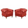 Conjunto 2 Poltronas Chesterfield Dom Pedro Decoração Sala Recepção Retrô - 1