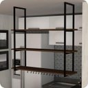 Ver imagem 3 de Prateleira Industrial Flutuante Design Inovador para Cozinha Sala Quarto
