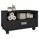 Ver imagem 2 de Gabinete Armário Banheiro Com Rodízios Towel Preto