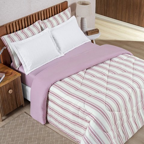 Edredom Sally King Malha 1 Peça Rosé Lilly Home Enxovais