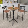 Conjunto Bistrô Tampo 0,65m Redondo com 2 Banquetas Tubo Paris - 2
