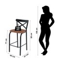 Ver imagem 7 de Conjunto Bistrô Tampo 0,65m Redondo com 2 Banquetas Tubo Paris