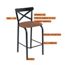 Ver imagem 5 de Conjunto Bistrô Tampo 0,65m Redondo com 2 Banquetas Tubo Paris Preto/Fosco/Caramelo