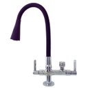 Ver imagem 1 de 2142 C80 Torneira Bica Móvel Gourmet Tubo Flexível Preto Cone Bancada Pia Cozinha P/ Filtro 1/4" ou