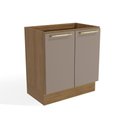 Ver imagem 1 de Balcão de Cozinha Botanic M623 C/ 2 Portas S/tampo 80cm Nogueira/fendi - Kappesberg