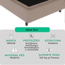 Ver imagem 2 de Cama Box Solteirão Bege V-store 96x203x44