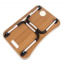 Ver imagem 3 de Mesa Notebook Dobravel Home Office Bandeja Sofa Cama Multiuso Suporte Porta Copo Preto