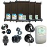 KIT AQUECIMENTO SOLAR PISCINA 12PLACAS+CONTROLADOR+VALVULAS - 1