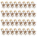 Ver imagem 4 de Kit 8 Jogos De Mesa Com 4 Cadeiras De Madeira Dobravel 70X70 - Mel - Amarelo
