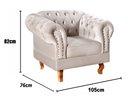 Ver imagem 3 de Conjunto 2 Poltronas Chesterfield Dom Pedro Decoração Sala Recepção Retrô Bege Claro