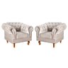 Conjunto 2 Poltronas Chesterfield Dom Pedro Decoração Sala Recepção Retrô - 1