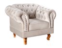 Ver imagem 2 de Conjunto 2 Poltronas Chesterfield Dom Pedro Decoração Sala Recepção Retrô Bege Claro