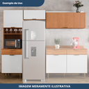 Ver imagem 5 de Cozinha Compacta Modulada 4 Portas 1 Gaveta Vittoria Marrom/Freijó/Off-White