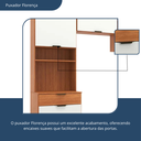 Ver imagem 6 de Cozinha Compacta Modulada 4 Portas 1 Gaveta Vittoria Marrom/Freijó/Off-White