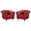 Ver imagem 1 de Conjunto 2 Poltronas Chesterfield Dom Pedro Decoração Sala Recepção Retrô