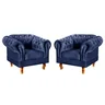 Conjunto 2 Poltronas Chesterfield Dom Pedro Decoração Sala Recepção Retrô - 1