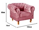 Ver imagem 3 de Conjunto 2 Poltronas Chesterfield Dom Pedro Decoração Sala Recepção Retrô Rosa