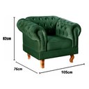 Ver imagem 3 de Conjunto 2 Poltronas Chesterfield Dom Pedro Decoração Sala Recepção Retrô Verde