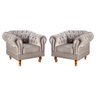 Conjunto 2 Poltronas Chesterfield Dom Pedro Decoração Sala Recepção Retrô - 1