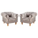 Ver imagem 1 de Conjunto 2 Poltronas Chesterfield Dom Pedro Decoração Sala Recepção Retrô