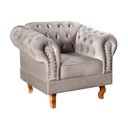 Ver imagem 2 de Conjunto 2 Poltronas Chesterfield Dom Pedro Decoração Sala Recepção Retrô Cinza Capuccino
