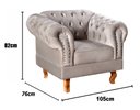 Ver imagem 3 de Conjunto 2 Poltronas Chesterfield Dom Pedro Decoração Sala Recepção Retrô Cinza Capuccino